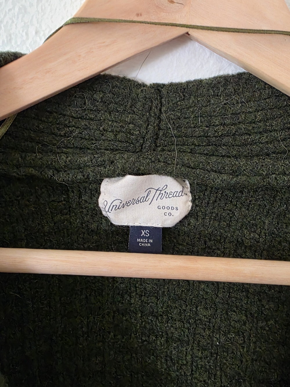 Cozy Olive Green V-Neck Button Cardigan Sweater - Picture 2 of 6
